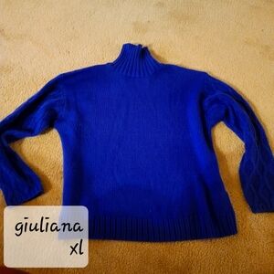 G by Giuliana Vibrant Blue Turtleneck Sweater